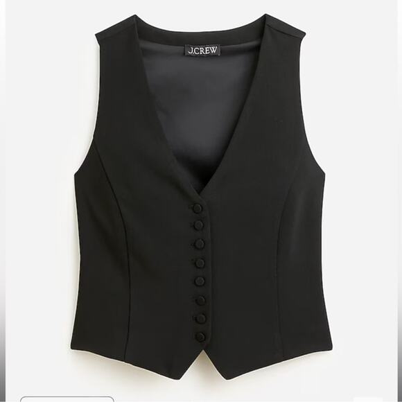 J.Crew Slim-Fit Tuxedo Vest in City Crepe - Picture 2 of 5
